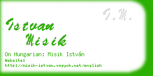 istvan misik business card